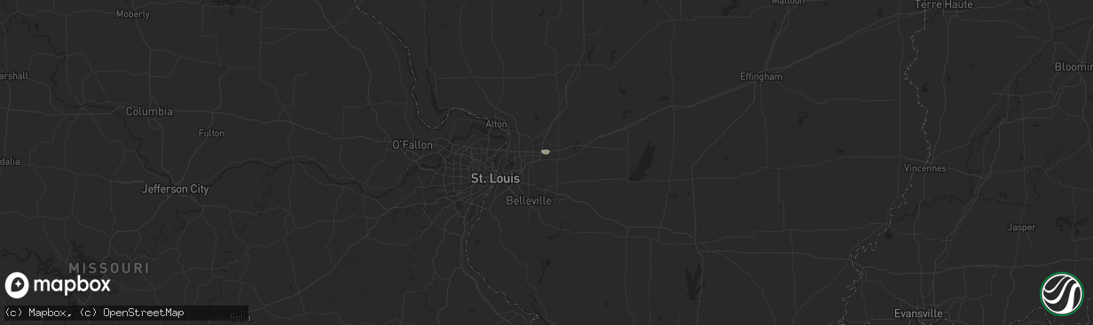 Hail map in Troy, IL on July 16, 2024