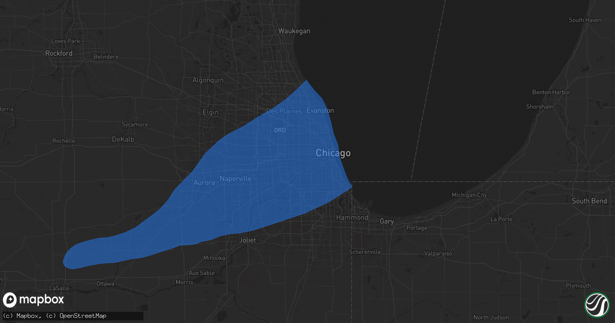 Hail map in Cicero, IL on July 16, 2025