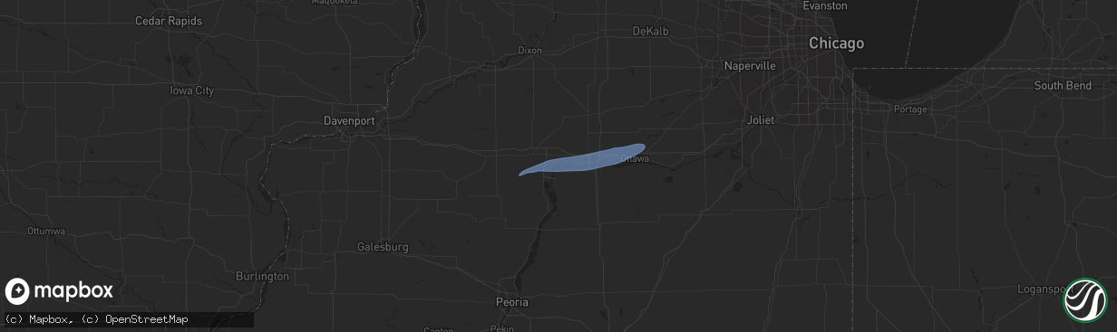 Hail map in Depue, IL on July 16, 2025