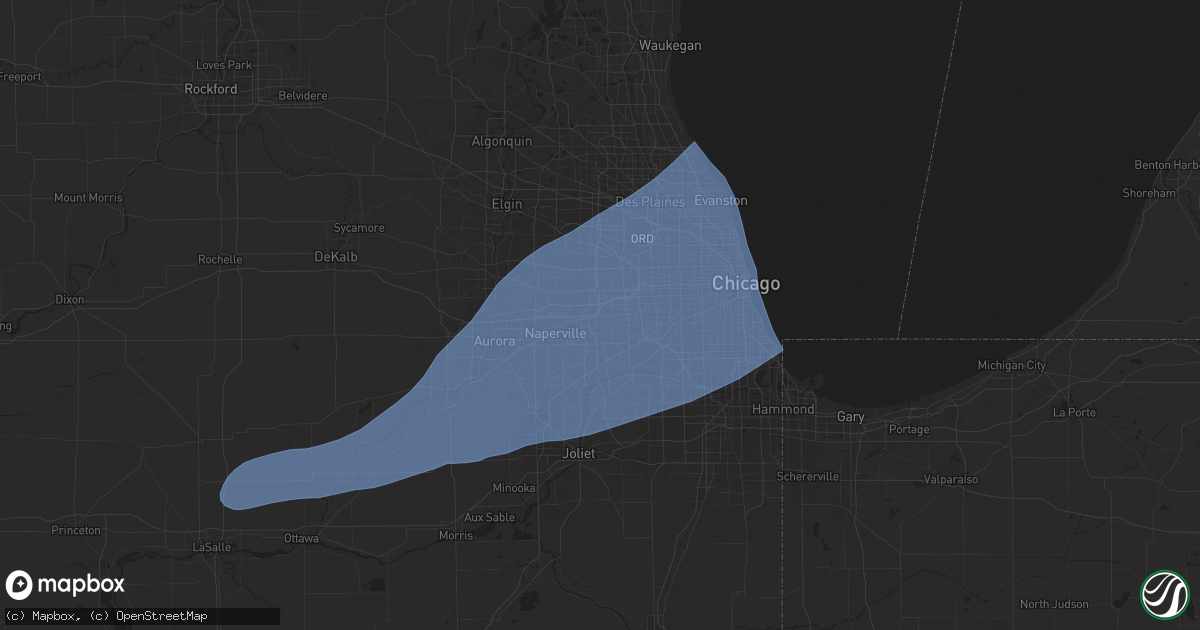 Hail map in Downers Grove, IL on July 16, 2025