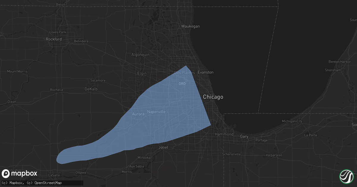 Hail map in Elmhurst, IL on July 16, 2025