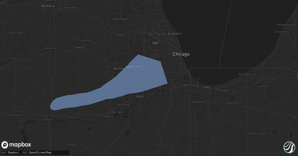 Hail map in Lemont, IL on July 16, 2025