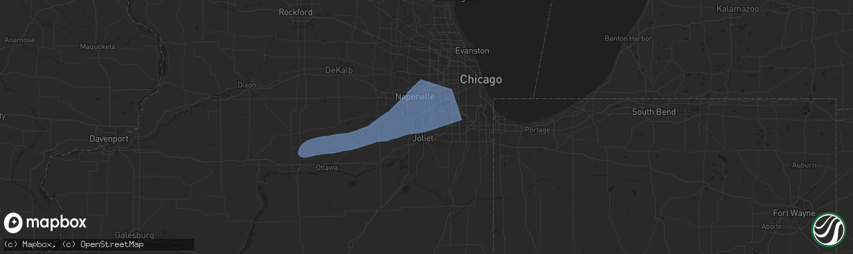 Hail map in Lockport, IL on July 16, 2025