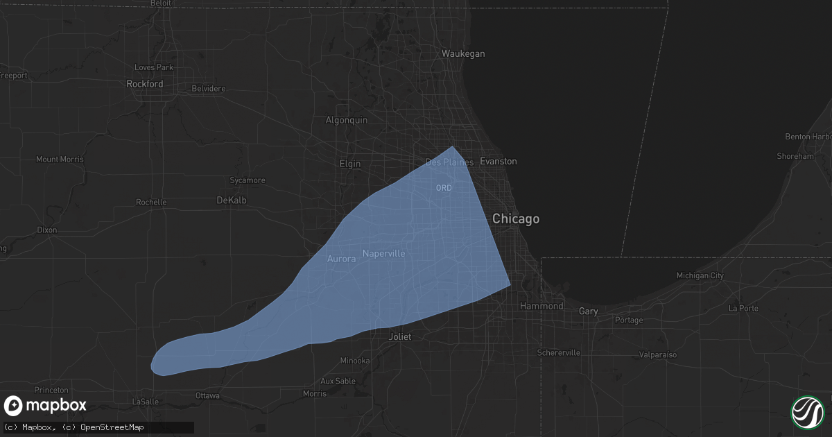 Hail map in Lombard, IL on July 16, 2025