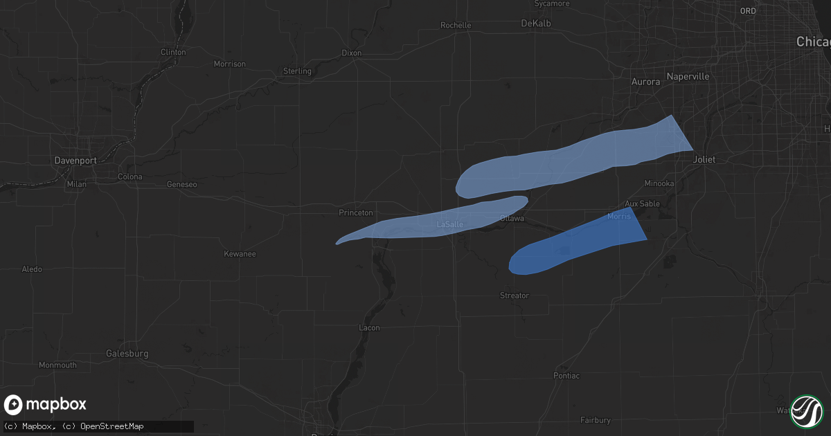 Hail map in Spring Valley, IL on July 16, 2025
