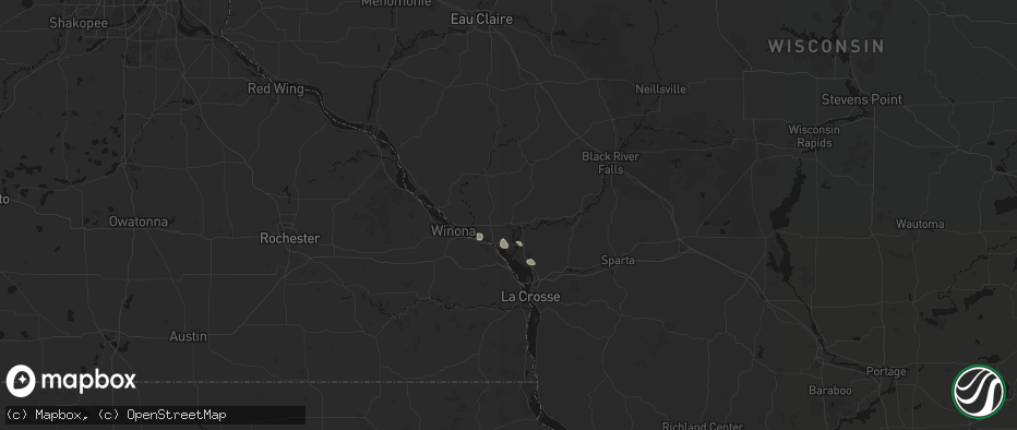 Hail map in Galesville, WI on July 16, 2026