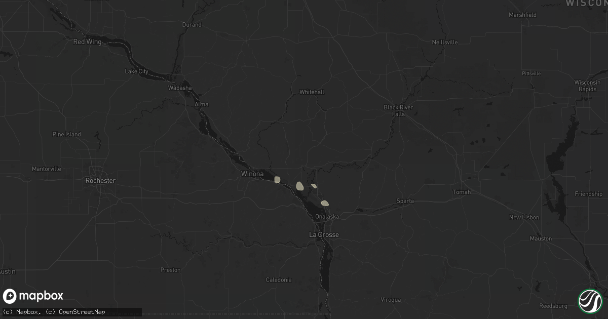 Hail map in Galesville, WI on July 16, 2026