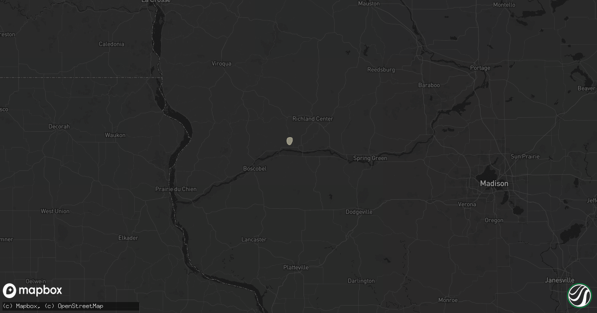 Hail map in Muscoda, WI on July 16, 2026