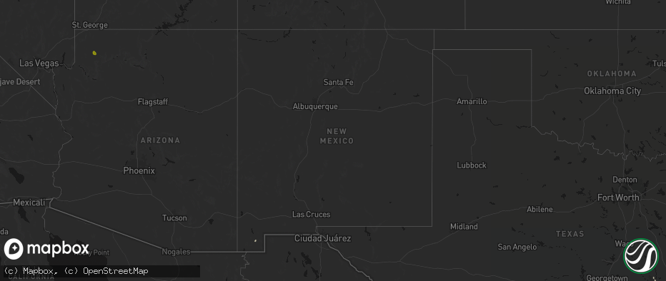 Hail map in New Mexico on July 16, 2026