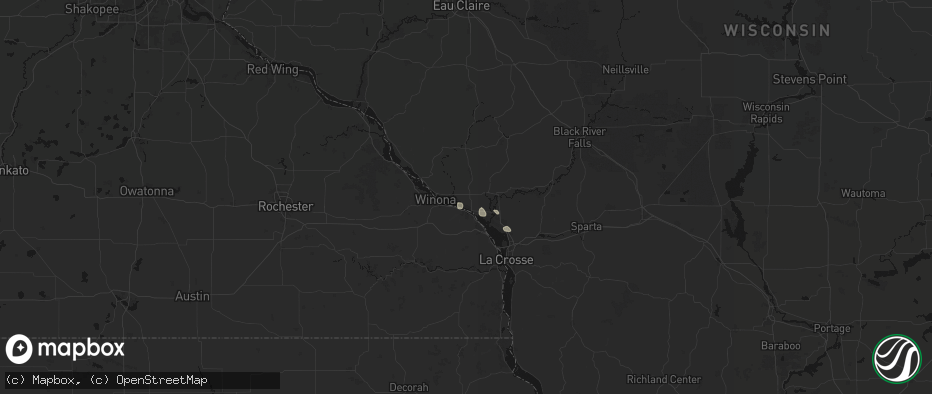 Hail map in Trempealeau, WI on July 16, 2026