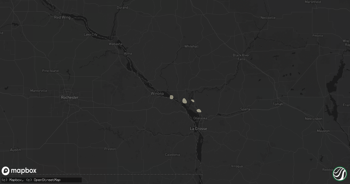 Hail map in Trempealeau, WI on July 16, 2026