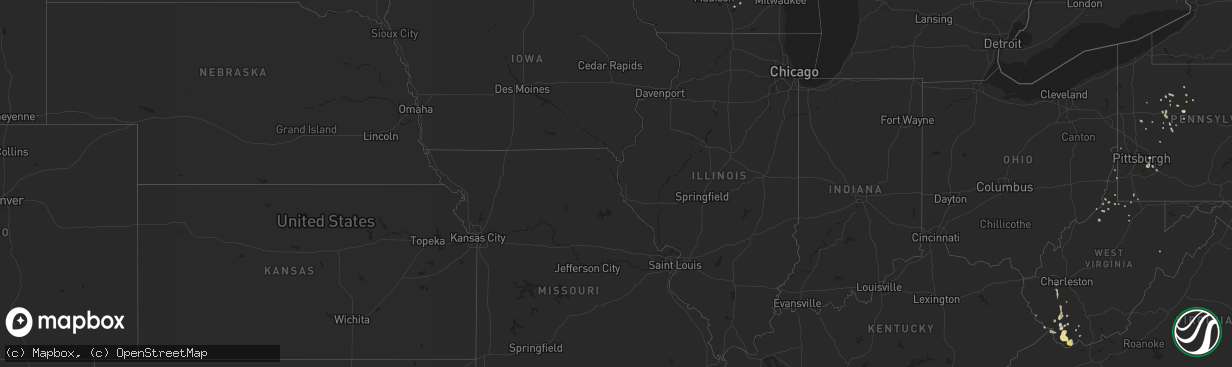 Hail map in Wisconsin on July 17, 2013