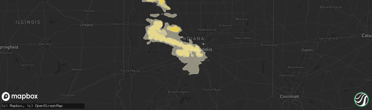 Hail map in Plainfield, IN on July 17, 2015