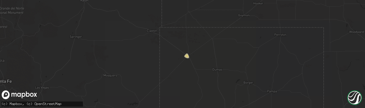 Hail map in Dalhart, TX on July 17, 2016