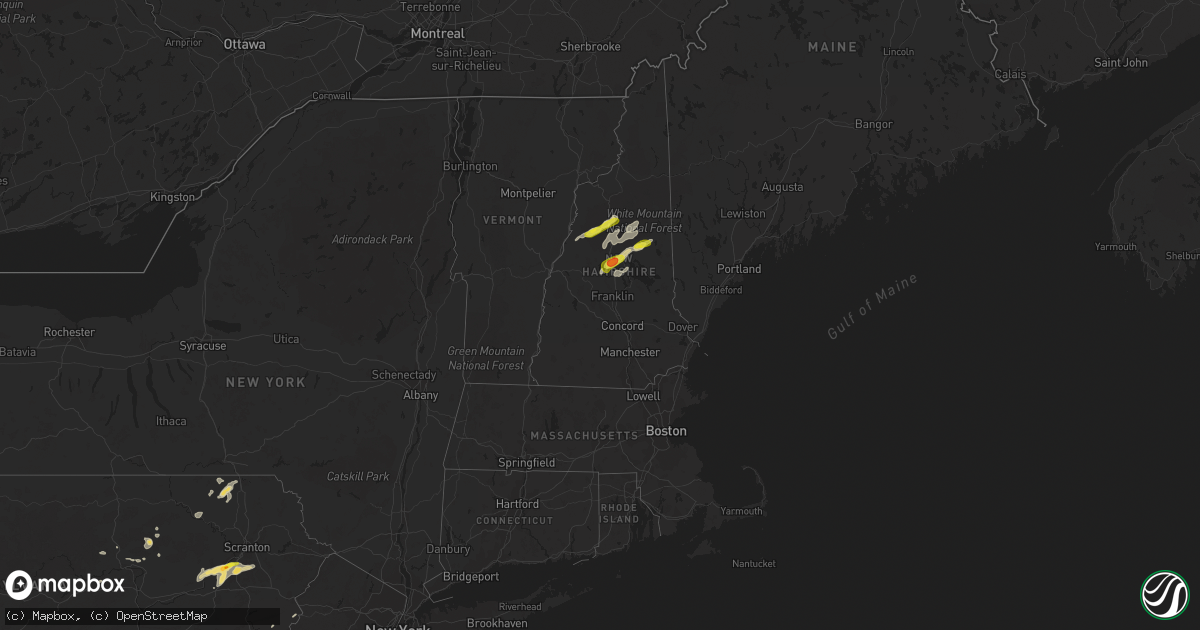 Hail map in New Hampshire on July 17, 2017