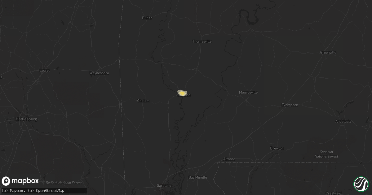 Hail map in Jackson, AL on July 17, 2018