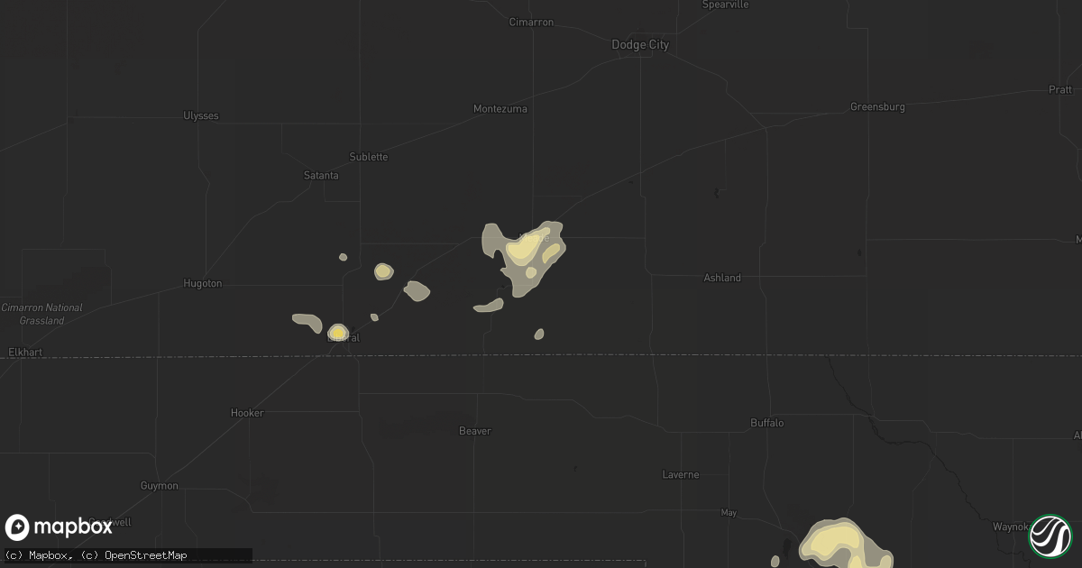 Hail map in Meade, KS on July 17, 2018