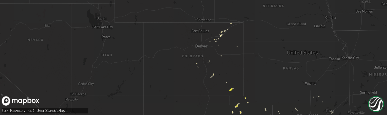 Hail map in Colorado on July 17, 2021