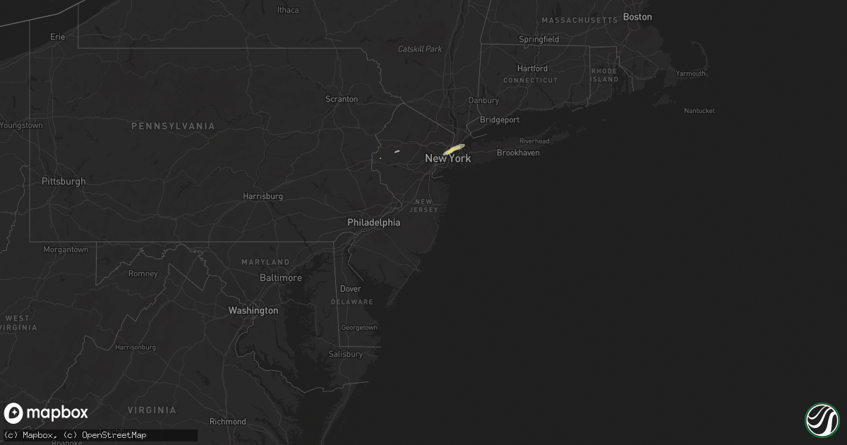 Hail map in New Jersey on July 17, 2022