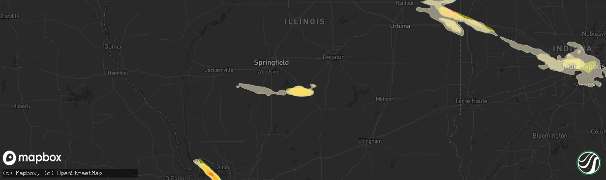 Hail map in Taylorville, IL on July 17, 2023