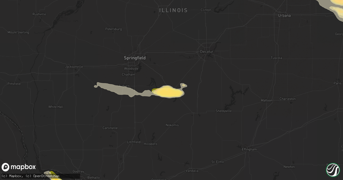 Hail map in Taylorville, IL on July 17, 2023