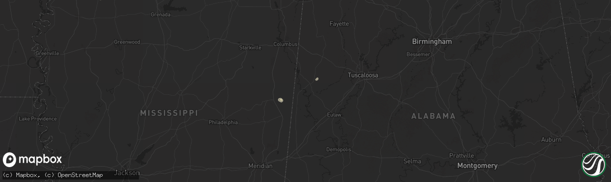 Hail map in Aliceville, AL on July 17, 2024