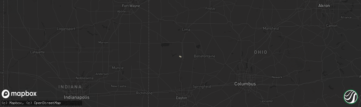 Hail map in Anna, OH on July 17, 2024