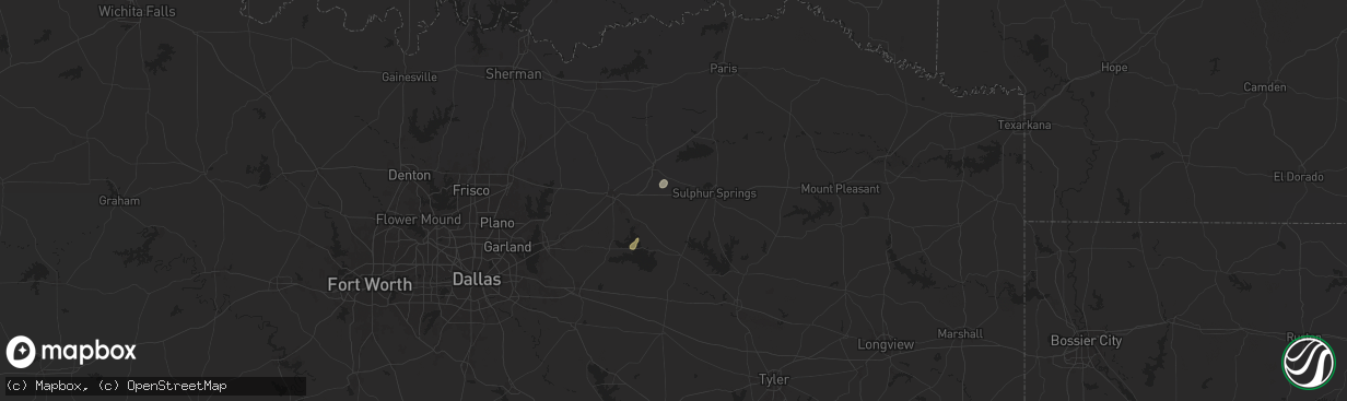 Hail map in Cumby, TX on July 17, 2024