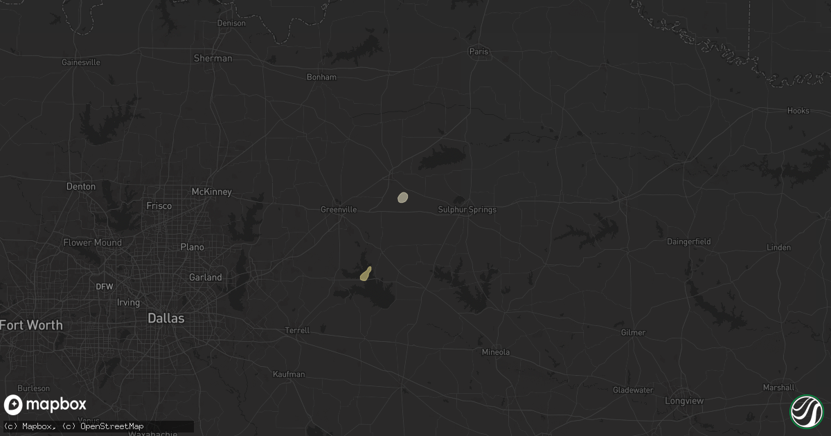 Hail map in Cumby, TX on July 17, 2024