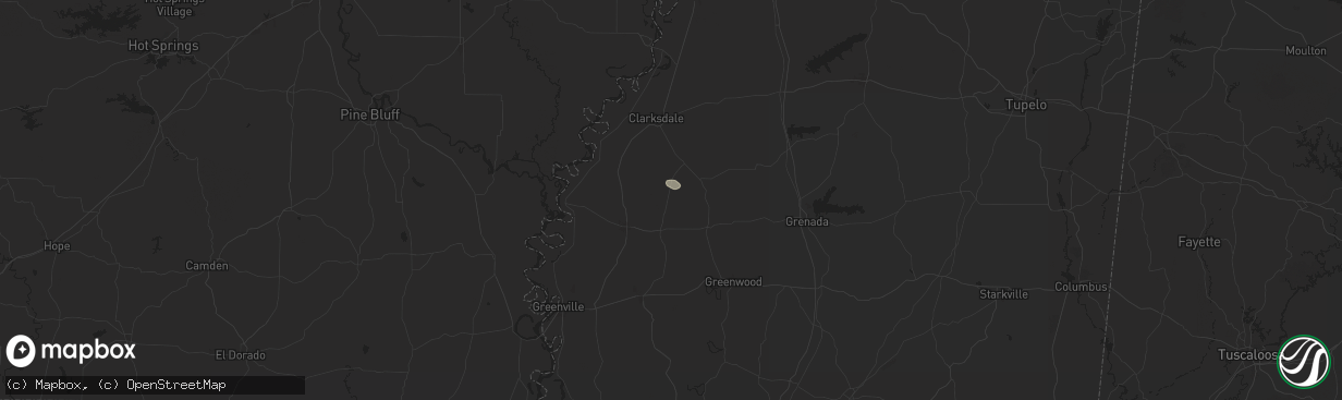 Hail map in Drew, MS on July 17, 2024