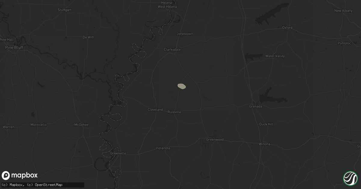 Hail map in Drew, MS on July 17, 2024