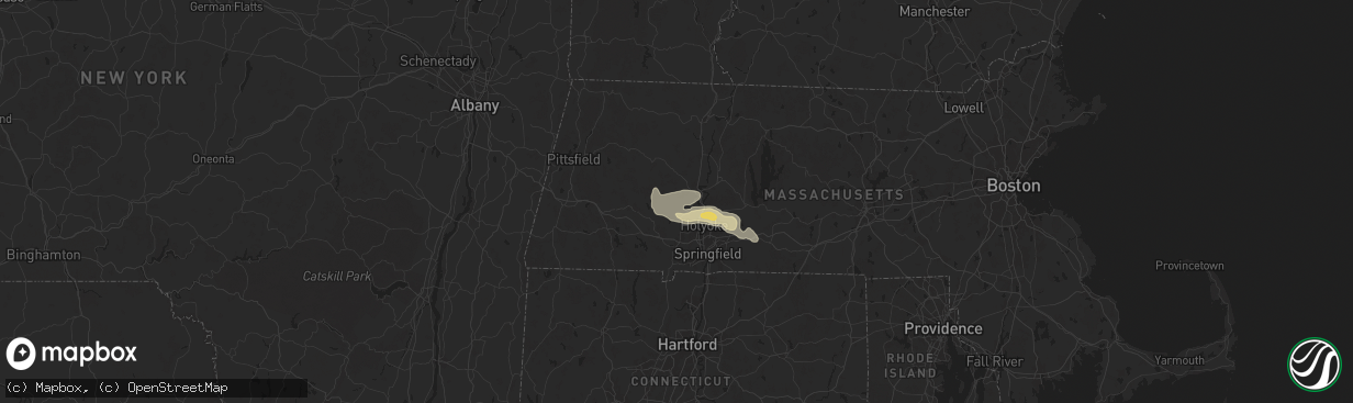 Hail map in Easthampton, MA on July 17, 2024