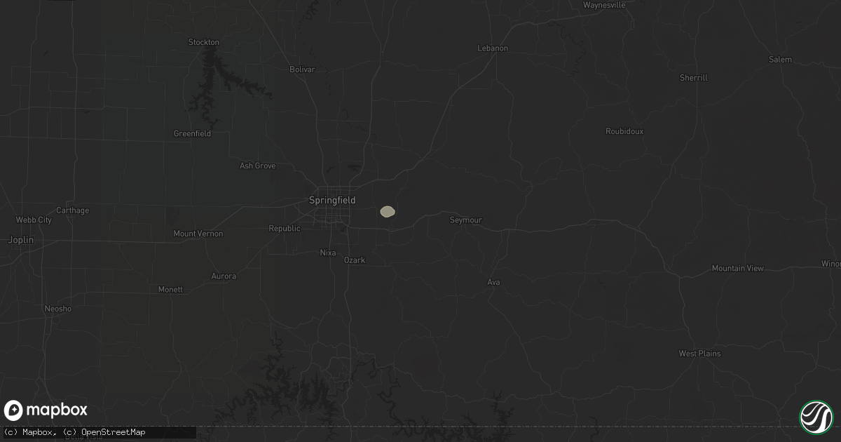 Hail map in Fordland, MO on July 17, 2024