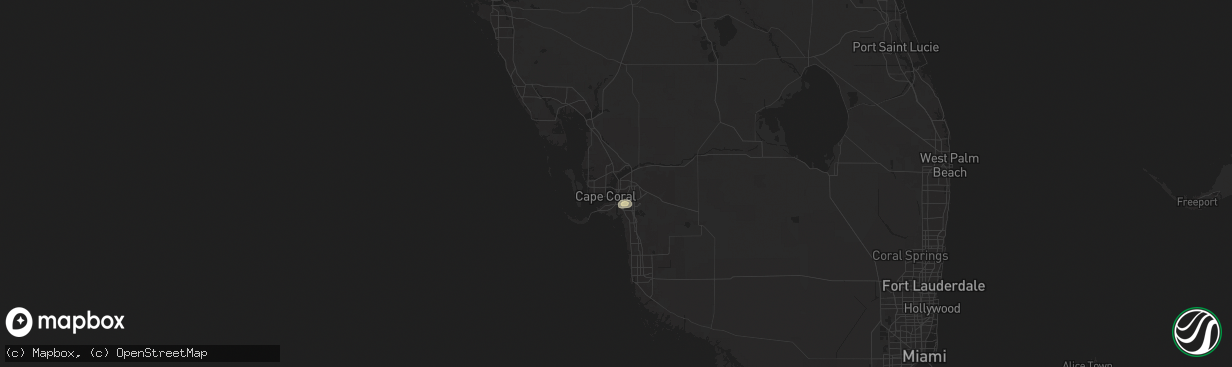 Hail map in Fort Myers, FL on July 17, 2024