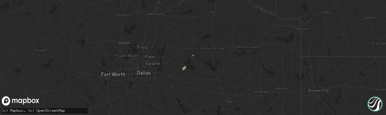 Hail map in Lone Oak, TX on July 17, 2024