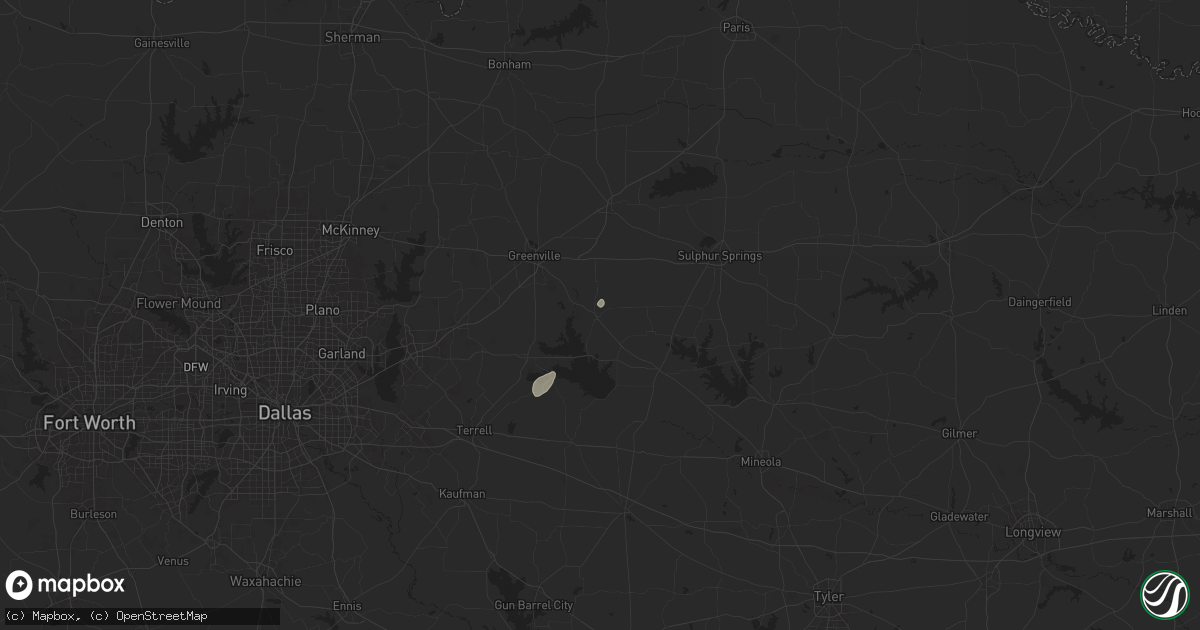 Hail map in Lone Oak, TX on July 17, 2024