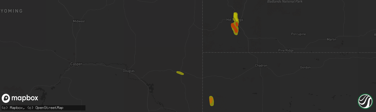 Hail map in Lusk, WY on July 17, 2024