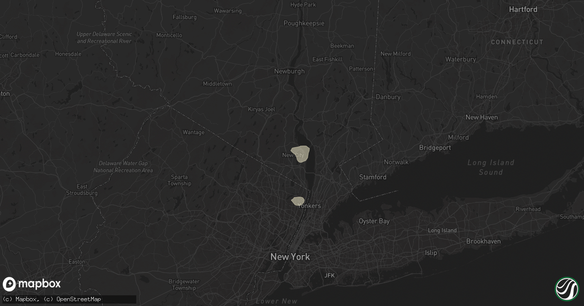 Hail map in New City, NY on July 17, 2024