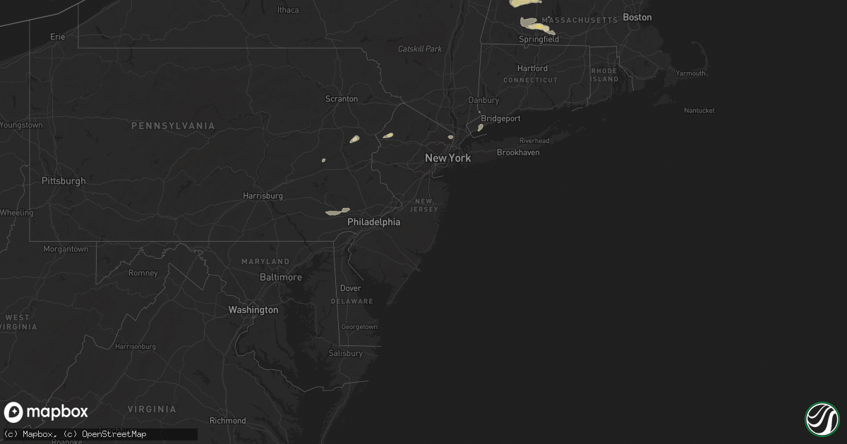 Hail map in New Jersey on July 17, 2024