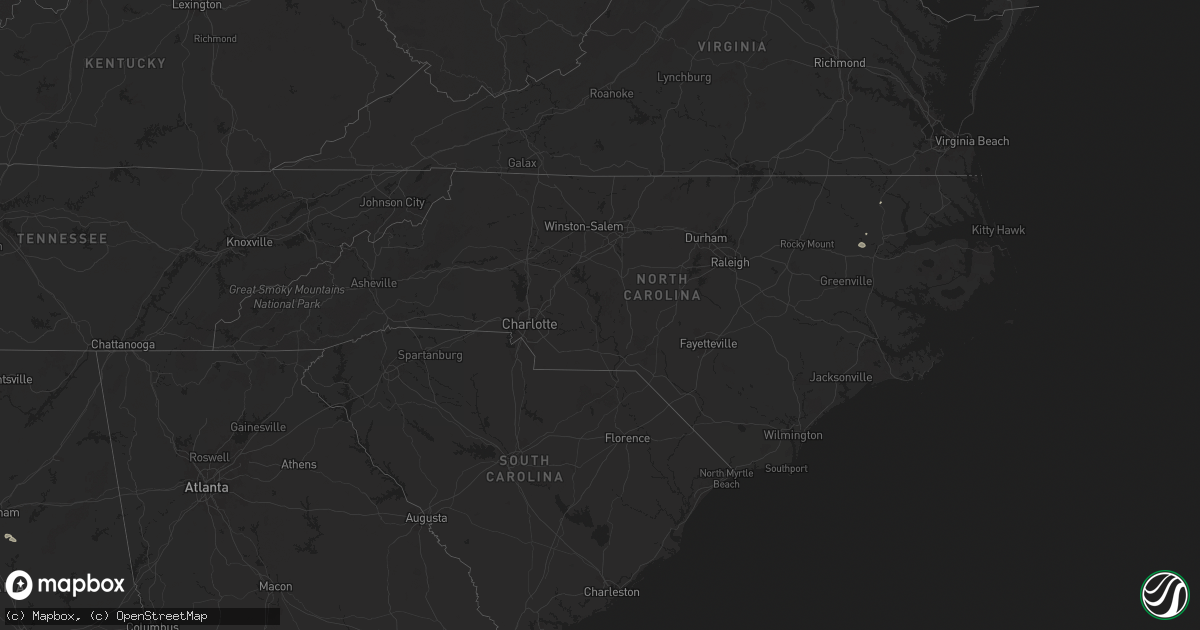 Hail map in North Carolina on July 17, 2024