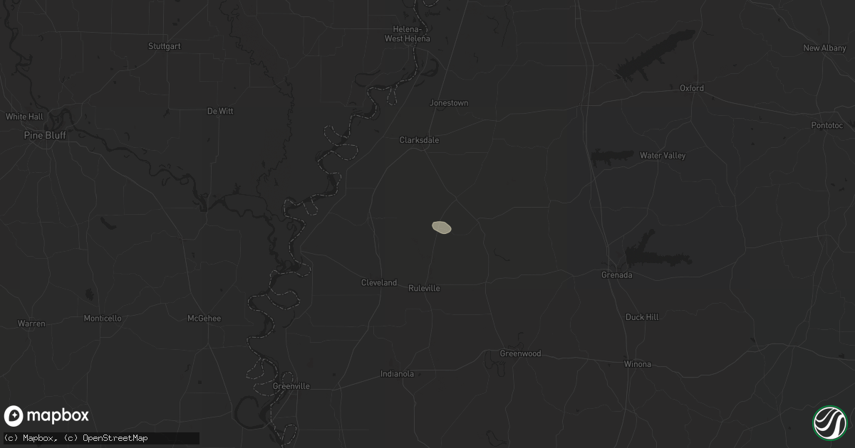 Hail map in Parchman, MS on July 17, 2024