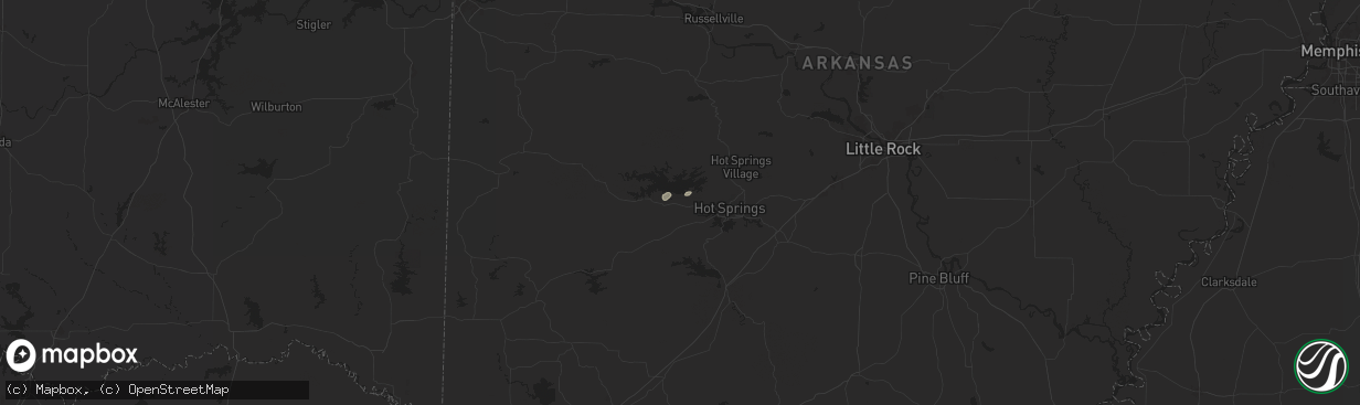 Hail map in Royal, AR on July 17, 2024