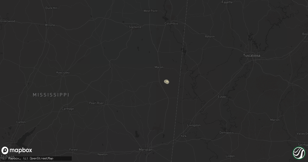 Hail map in Shuqualak, MS on July 17, 2024