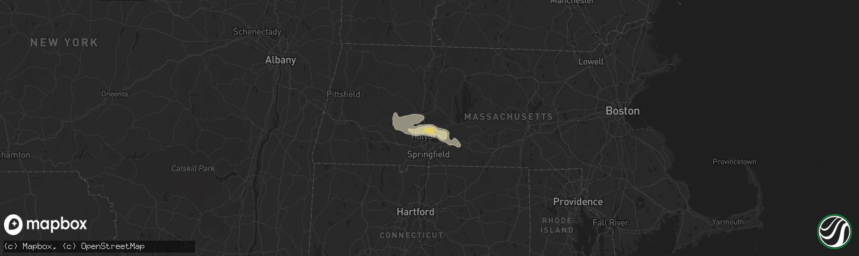 Hail map in South Hadley, MA on July 17, 2024