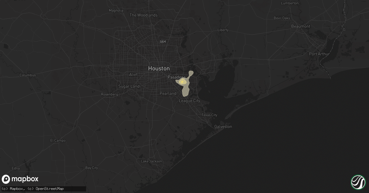 Hail map in Webster, TX on July 17, 2024