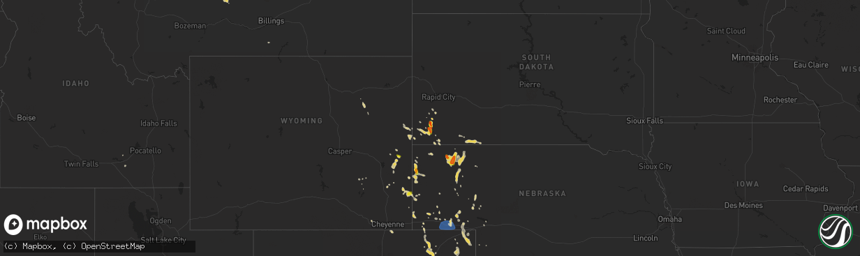 Hail map on July 17, 2024