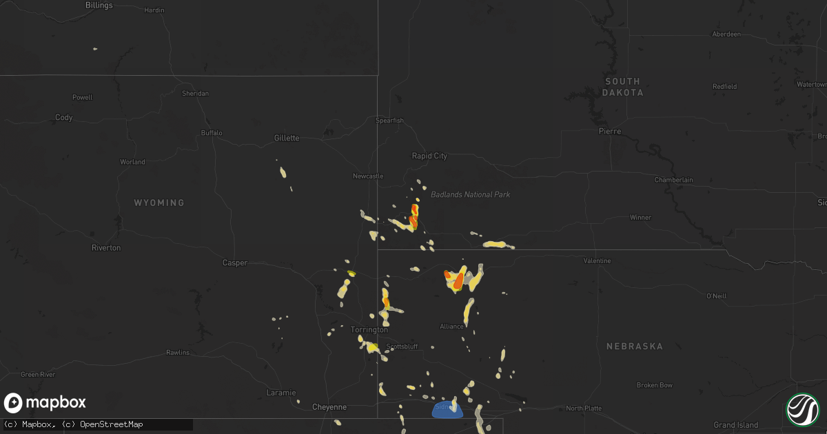 Hail map on July 17, 2024