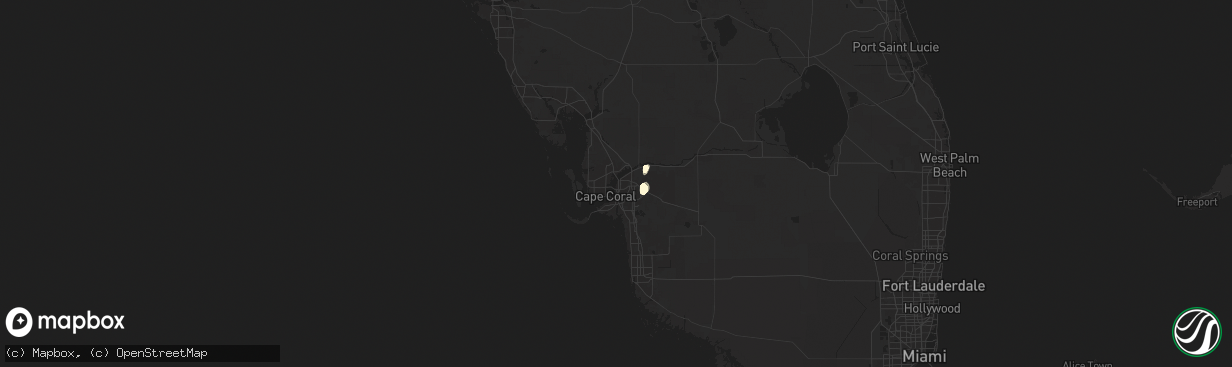 Hail map in Fort Myers, FL on July 17, 2025