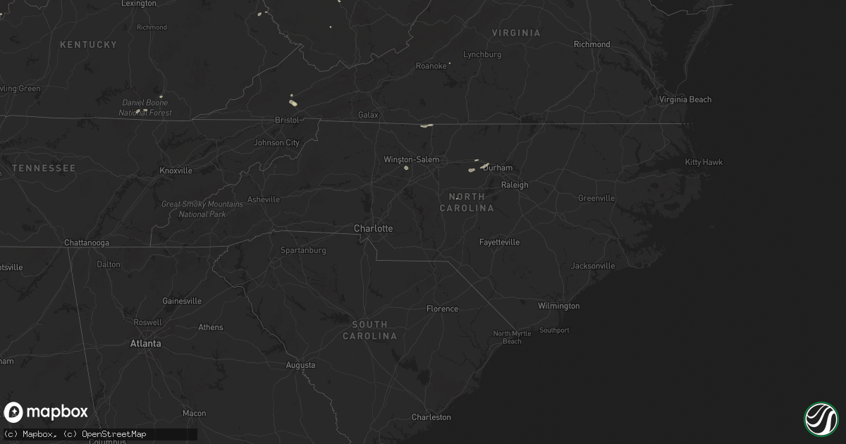 Hail map in North Carolina on July 17, 2025