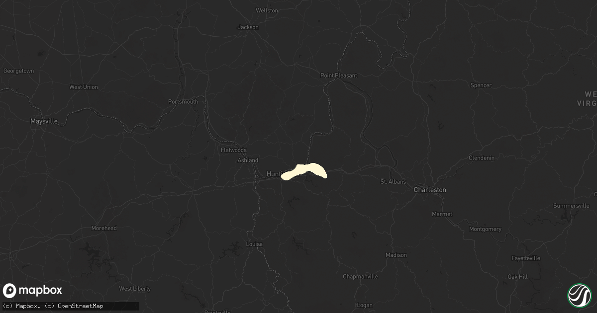 Hail map in Proctorville, OH on July 17, 2025